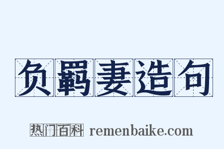 负羁妻造句是什么意思的图片